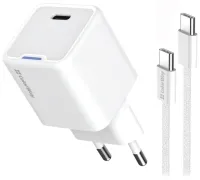 COLORWAY 1x USB-C mains charger GaN PD PPS 30W Including 100cm cable White COLORWAY 1x USB-C mains charger GaN PD PPS 30W Including 100cm cable White (1 of 11)
