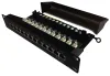 XtendLan Patch panel 10" 1U 12 ports CAT6 shielded LSA horizontal placement of connectors ground black color