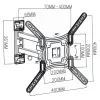 NEDIS wall mount for LCD and TV 23 - 55 " load capacity 30 kg tilt ± 20° rotation 180° articulated (3 joints) thumbnail (5 of 5)