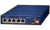 Planet BSP-115HP-5A Switch solar PoE híbrido 5x 1Gb 1x SFP 1x PoE++ 802.3bt 2x 802.3at 2x em passivo -20~65°C