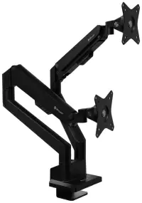 AROZZI ALZARE NEO DUO Black stolní držák pro 2 monitory plynový píst kovový černý AROZZI ALZARE NEO DUO Black stolní držák pro 2 monitory plynový píst kovový černý (1 of 4)