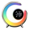 IMMAX LED night lamp PEACOCK with clock RGB light 20W 400lm 5V 21A USB port gold thumbnail (2 of 4)