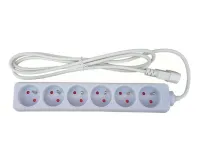 Prolunga XtendLan 250V con connettore EURO C14 per UPS 2m 6 prese Prolunga XtendLan 250V con connettore EURO C14 per UPS 2m 6 prese (1 of 1)