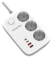 COLORWAY hosszabbító tápegység 3x Schuko 2x USB-A 60W 2x USB-C 65W kábel 2m thumbnail (1 of 4)