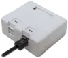 XtendLan Zásuvka 2x RJ-45 Cat5e netienená na stenu spodný vývod narážací s krytkou