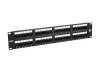 Solarix 19" Patch panel 48 x RJ45 CAT5E UTP 150 MHz černý 2U SX48-5E-UTP-BK