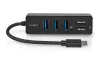 NEDIS USB hub plug USB-C plug 3x USB-A socket 5 Ports USB 3.2 Gen 1 5 Gbps SD & MicroSD black blister