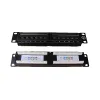 DATACOM Patch panel UTP 10" 12 port CAT5E 2x6 pozic 1U zadní zářez černý
