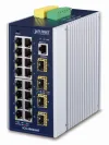 Pláinéad IGS-20040MT 16x RJ-45 4x SFP DIN IP30 -40 go +75°C Gréasáin SNMPv3 VLAN IGMPv3 ESD IPv4 IPv6