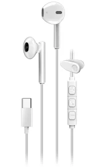 Слушалки GENIUS HS-M366 White USB-C 360° въртяща се щипка (1 of 2)