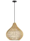IMMAX BOHO PELO design függőlámpa D40cm E27 natúr rattan