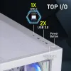 Кутия BitFenix ​​CETO ATX 4x 120mm FRGB вентилатор 2x USB 3.0 USB-C закалено стъкло бяло thumbnail (10 of 12)