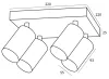 IMMAX PUNTO-4S ceiling wall spotlight square 4 heads black for GU10 source thumbnail (8 of 8)