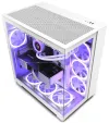 NZXT case H9 Flow two-chamber ATX 4x120mm fan up to 10xfan perforated glass top. side front white