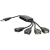 Akyga adapter Hub USB 2.0 4-portars ABS svart 15cm Akyga adapter Hub USB 2.0 4-portars ABS svart 15cm