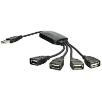 Προσαρμογέας Akyga Hub USB 2.0 4 θυρών ABS μαύρο 15cm Προσαρμογέας Akyga Hub USB 2.0 4 θυρών ABS μαύρο 15cm (1 of 1)
