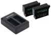 PATONA įkroviklis skaitmeniniam fotoaparatui Dual GoPro Hero 9 Hero 10 Hero 11 Hero 12 2x baterija 1730mAh