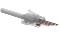 Conector universal Solarix EASY RJ45 CAT5E UTP 8p8c pentru fire și cablu SXRJ45-5E-UTP-EASY Conector universal Solarix EASY RJ45 CAT5E UTP 8p8c pentru fire și cablu SXRJ45-5E-UTP-EASY (1 of 1)