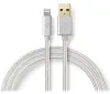NEDIS PROFIGOLD Cavo Lightning USB 2.0 Apple Lightning 8 pin - Spina USB-A nylon argento BOX 3m thumbnail (2 of 2)