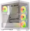 Krux chassi Exo ATX 4x120mm RBG fläkt 2xUSB 2.0 USB-C härdat glas vit Krux chassi Exo ATX 4x120mm RBG fläkt 2xUSB 2.0 USB-C härdat glas vit
