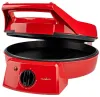 NEDIS pizzaahi ja grill 3 temperatuuri seadistust grillplaadi suurus 30 cm tarbimine 1800 W punane (alumiinium)