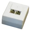 DATACOM Presa dati STP CAT5E 2xRJ45 su intonaco 45st. bianco