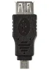 NEDIS adapter USB 2.0 plug USB micro B - socket USB A black blister