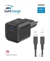 Swissten GAN 1x USB-C 35W Strømforsyning Strømadapter Sort + USB-C Lightning Datakabel 1,2m Sort thumbnail (2 of 3)