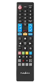 NEDIS voorgeprogrammeerde afstandsbediening, compatibel met alle Samsung tv's. NEDIS voorgeprogrammeerde afstandsbediening, compatibel met alle Samsung tv's. (1 of 2)