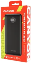 CANYON powerbank PB-2002 20000mAh Li-poly QC&PD-skærm In USB-C Out 1x USB-C + 2x USB-A sort thumbnail (3 of 5)