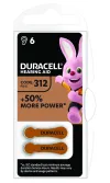 Duracell Batterien fir Hörgeräter DA312 6 Stéck