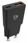 NEDIS hálózati töltő 20 W PD 3.0 gyorstöltés 1.5 2.0 2.22 3.0 A USB-A USB-C fekete