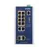 Pláinéad IGS-4215-8UP2T2S lasc L2 PoE tionsclaíoch 10x 1Gb 2x SFP 1Gb 802.3bt 360W IP30 -40 go 75°C 48-54VDC thumbnail (2 of 3)