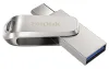 SanDisk Ultra Dual Drive Luxe USB-C 128GB USB 3.0 Type-C USB 3.0 Type-A сріблястий