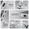 Supporto in alluminio AXAGON per laptop da 10" a 16" con hub USB HMC-STND HDMI 3xUSB-A GLAN PD thumbnail (3 of 9)