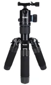 Rollei Tripod CT-5C+52Q Ualach Carbóin 8kg Leathnaithe 157cm Carbóin Dubh