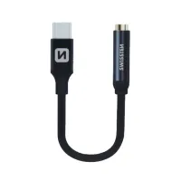 Swissten Audio Adapter Textile Usb-C жак (женски) 0,15 M черен Swissten Audio Adapter Textile Usb-C жак (женски) 0,15 M черен (1 of 1)