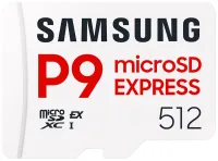 SAMSUNG P9 Express microSDXC 512GB CL10 UHS-I U3 A1 V30 SAMSUNG P9 Express microSDXC 512GB CL10 UHS-I U3 A1 V30 (1 of 3)