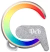 IMMAX LED relaxační lampička FLAMINGO Qi nabíjení budík RGB 300lm USB výstup BT 5.1 zlatá
