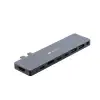 CANYON DS-8 8-in-1 Port-Replikator für Apple MacBook mit Thunderbolt 3 (USB-C 87W) 1 x USB-C PD 87W + 2 x USB-C Daten + 2 x HDMI