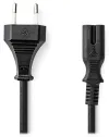 NEDIS power cable for adapters Euro plug - connector IEC-320-C7 direct-direct two-line black bulk 0.5m thumbnail (2 of 2)
