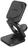 Cubenest E310 Grey 3in1 Wireless Klappbar Magnéitesch Charger Kompatibel mat Magsafe Technologie fir Apple Watch thumbnail (1 of 7)