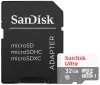 SanDisk Ultra 32GB microSDHC CL10 UHS-I Ταχύτητα έως 100MB με προσαρμογέα που περιλαμβάνεται