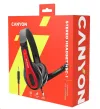 CANYON headset HSC-1 könnyű 3,5 mm-es TRRS jack fekete-piros thumbnail (6 of 6)