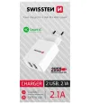 Swissten smart ic 2x usb 2.1A strøm hvid netværksadapter (selvbetjening) thumbnail (2 of 2)