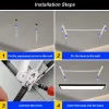 IMMAX NEO LITE FRAME SMART ceiling light 120x30cm IP44 CCT with BEACON Wi-Fi TUYA support black thumbnail (8 of 16)