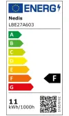 Lampadina LED NEDIS E27 A60 11 W 220 V 1055 lm 2700 K bianco caldo opaco thumbnail (2 of 2)