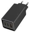 COLORWAY 1x USB en 2x USB-C turbo-netlader 65W 100V-240V Zwart thumbnail (5 of 8)