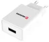 Swissten hálózati adapter Smart Ic 1X USB 1A táp + adatkábel C típusú USB 1,2 M fehér