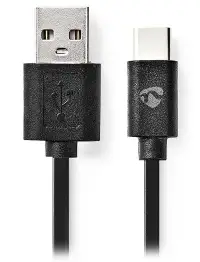 Cable NEDIS USB 2.0, conector USB-C, conector USB-A, 15 W, caja negra, 1 m Cable NEDIS USB 2.0, conector USB-C, conector USB-A, 15 W, caja negra, 1 m (1 of 2)
